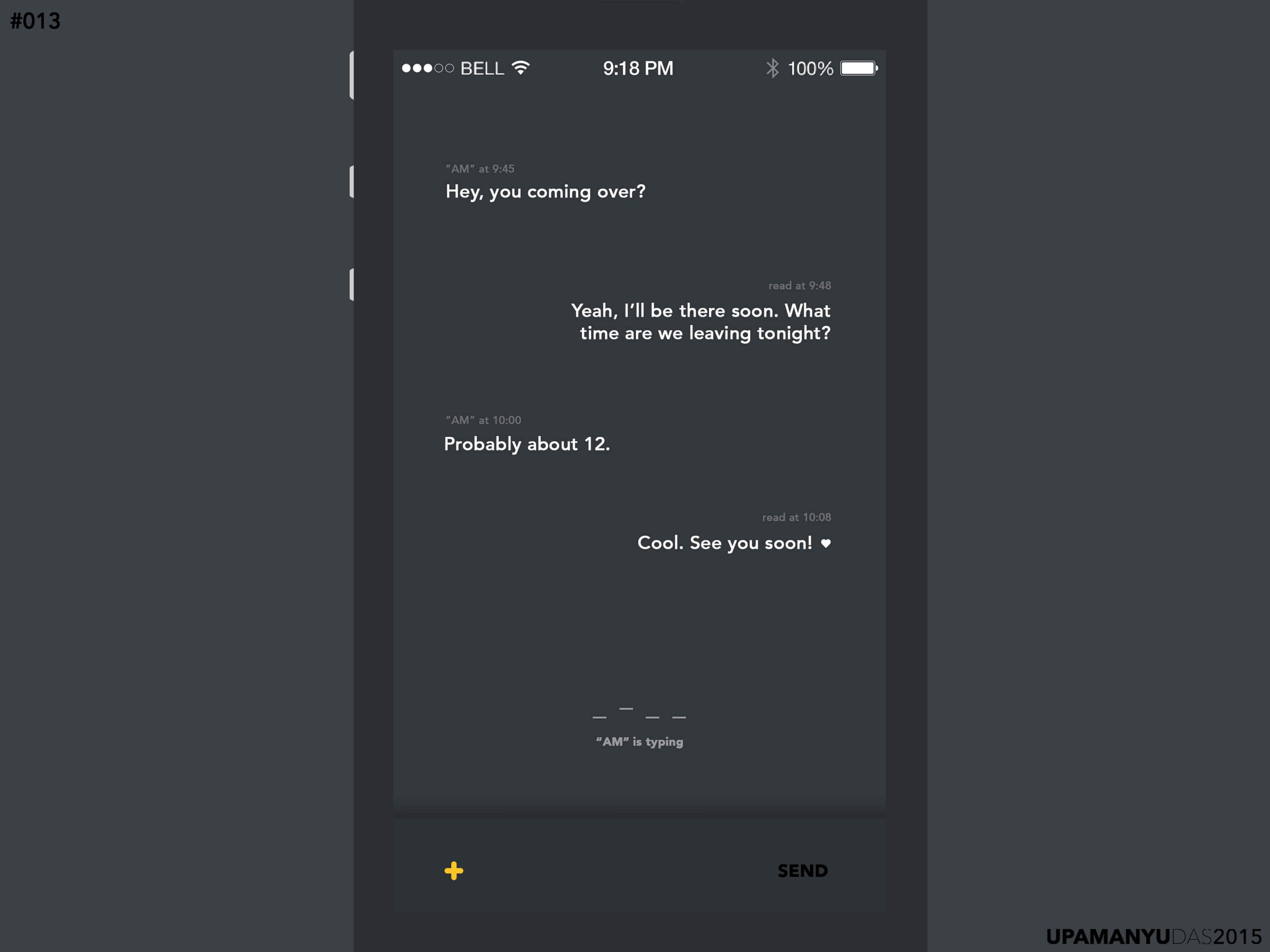 Daily UI Challenge, Day 013 - Direct Messaging